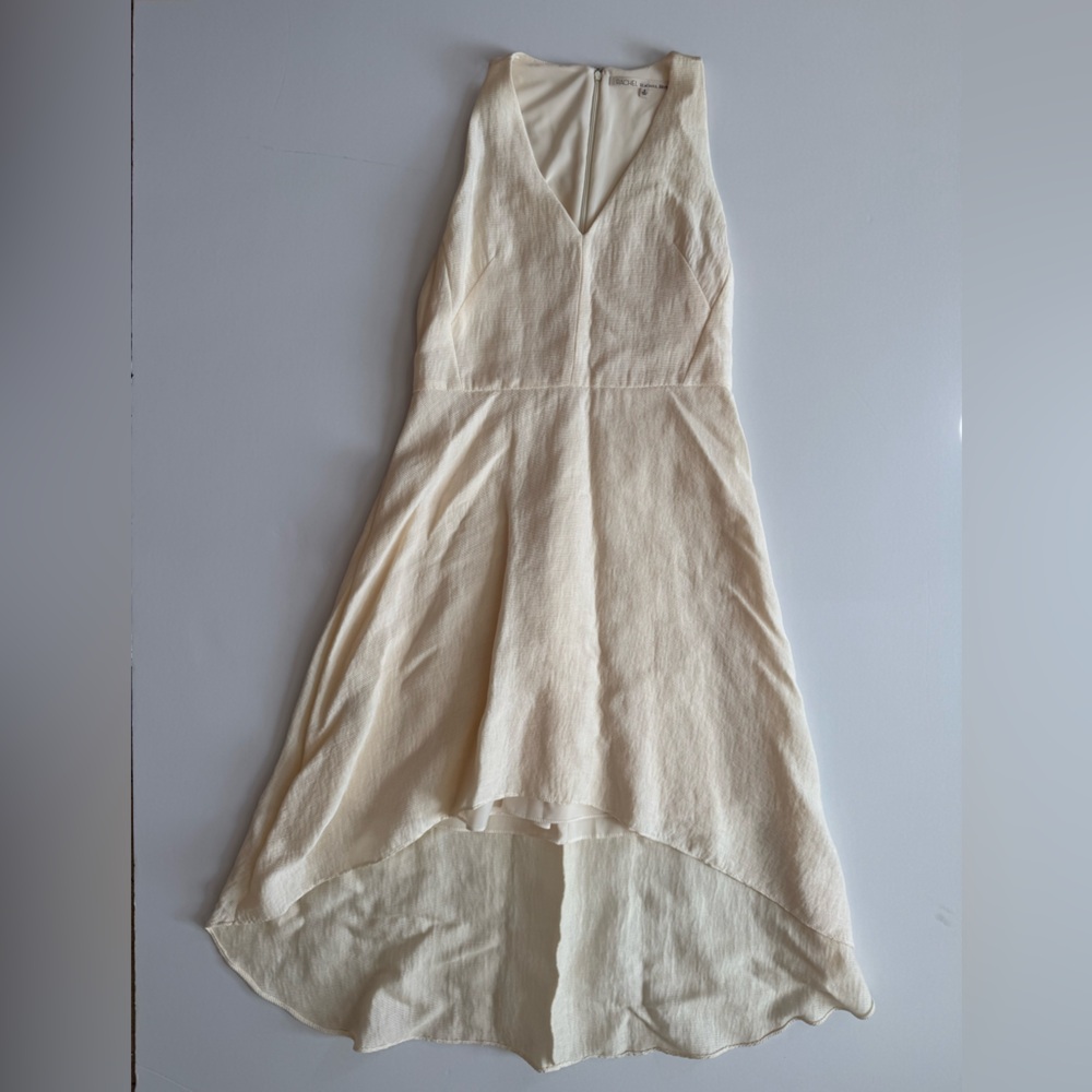 RACHEL Rachel Roy Cream Sleeveless High Low Dress